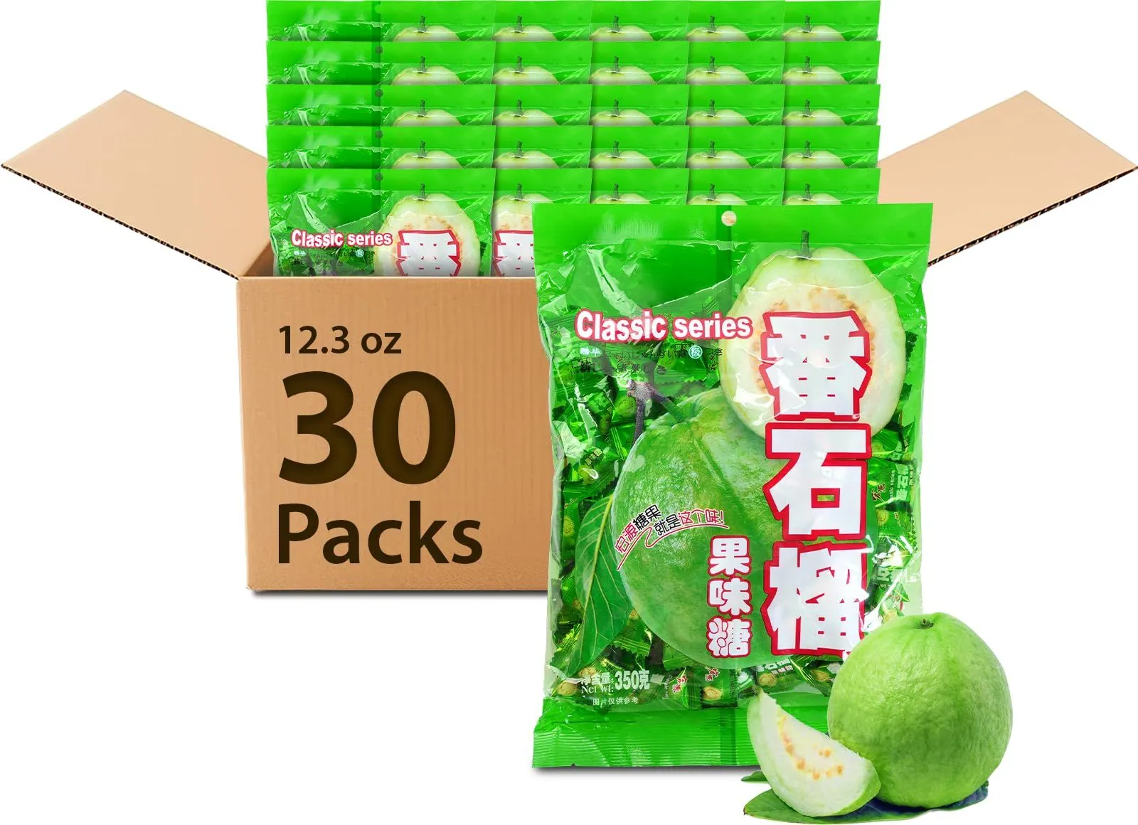 A case of 30 bags of Hongyuan guava candy